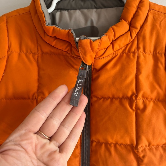 6/9M L.L.bean Toddler Reversible Puffer Jacket Orange & Camo Infants - Picture 10 of 10